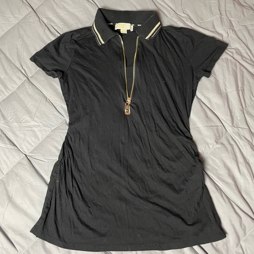 Michael Kors Black Skirt with Gold Logo